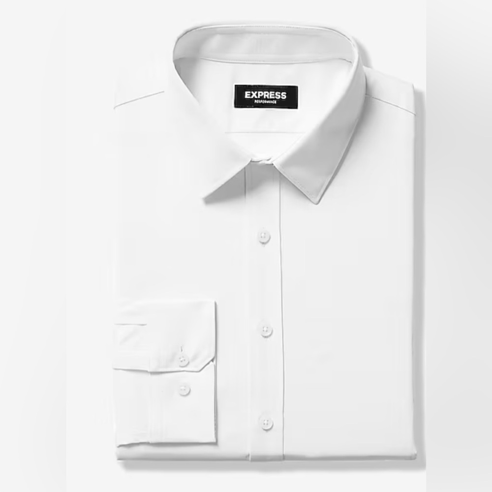 Express Classic White Button-Up Shirt